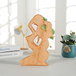 Creative Couple Wood Carving Home Decorative