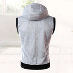 Men's Sleeveless Slim Fit Hoodie Vest