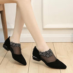 Women's Mesh Hollow-out Low Heel Sandals