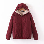 Lightweight Lamb Fleece Wavy Pattern Thermal Padded Coat(FREE SHIPPING)