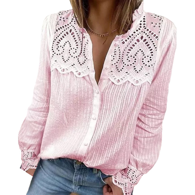 Women's Lace Stitching Shirt