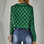 Cardigan Casual Check Jacquard Shirt