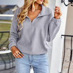 Elastic Waist Casual Sweatshirt