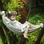 Swing Boy Girl Garden Statue Decoration
