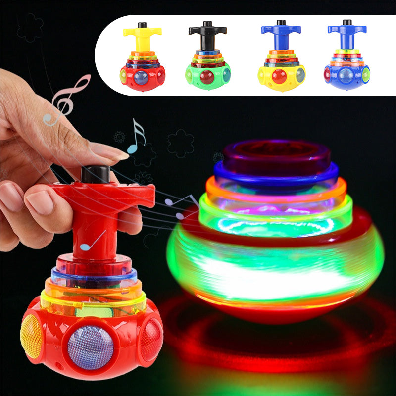 Music Flashing Spinners Toy with Launcher