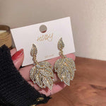 Diamond Leaf Earrings