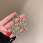 Diamond Leaf Earrings