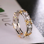 Cross Moissanite Ring