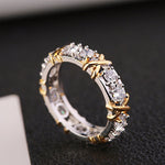 Cross Moissanite Ring