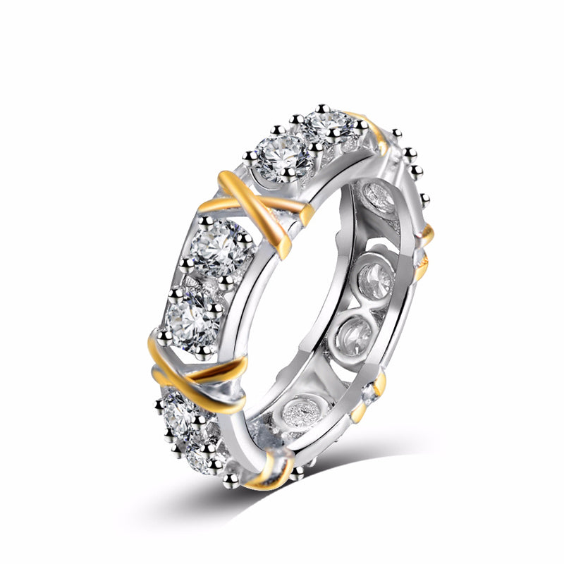 Cross Moissanite Ring