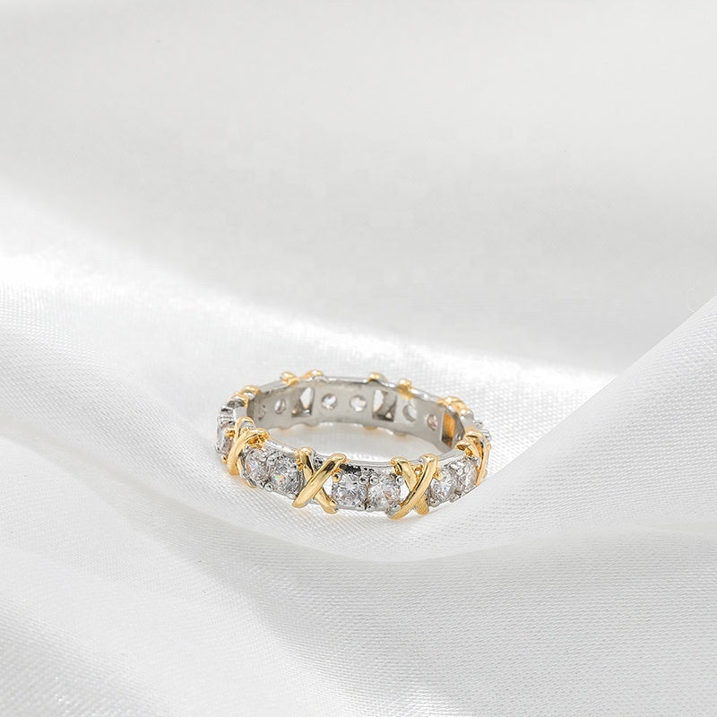 Cross Moissanite Ring
