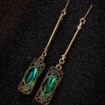 Emerald Green Crystal Earrings