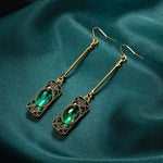 Emerald Green Crystal Earrings