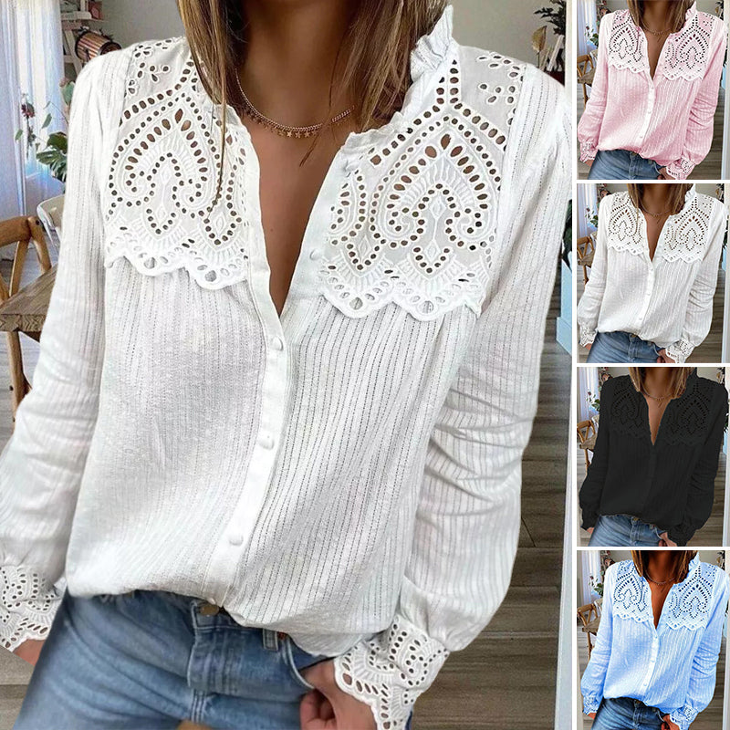 Women's Lace Stitching Shirt