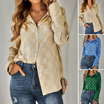 Cardigan Casual Check Jacquard Shirt
