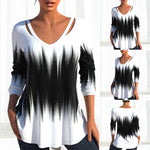 Long Sleeve Top With Ombre Print