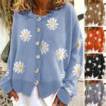 Knit Sweater Button Long Sleeve Loose Cardigan