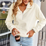 Elastic Waist Casual Sweatshirt