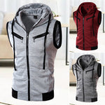 Men's Sleeveless Slim Fit Hoodie Vest