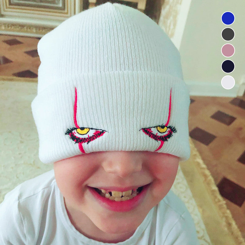 Scar Eyes Horror Clown Eyes Knit Hat