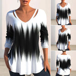 Long Sleeve Top With Ombre Print