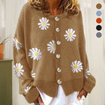 Knit Sweater Button Long Sleeve Loose Cardigan