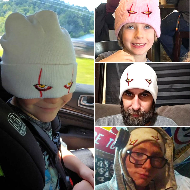 Scar Eyes Horror Clown Eyes Knit Hat