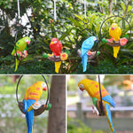 Iron Ring Parrot Pendant Garden Decoration