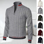 Color Block Turtleneck With Zip Closure