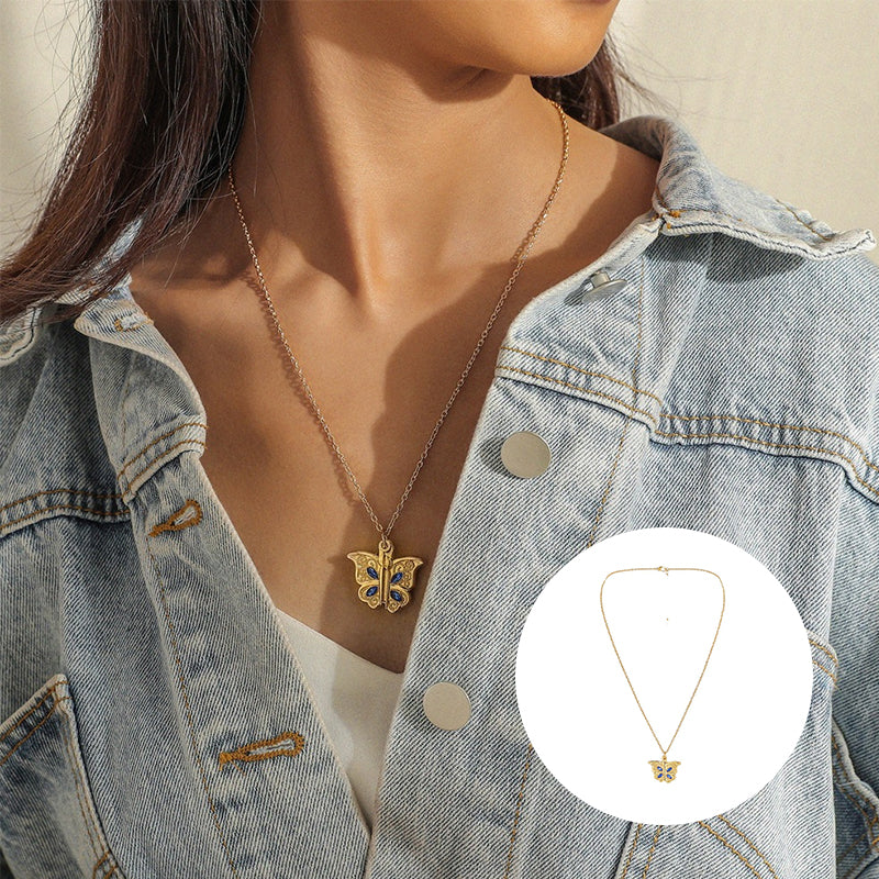 Butterfly Heart Necklace