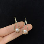 Golden Pearl Drop Earrings