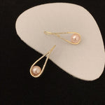 Golden Pearl Drop Earrings