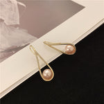 Golden Pearl Drop Earrings