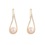 Golden Pearl Drop Earrings