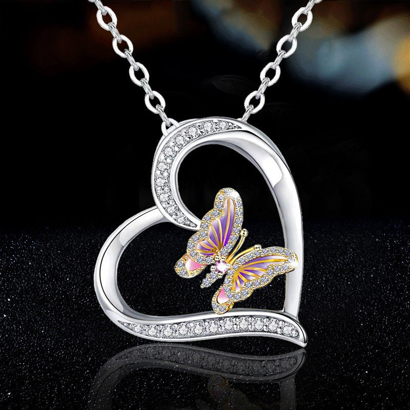 Heart Butterfly Necklace