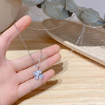 Lucky Leaf Zircon Necklace