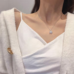 Lucky Leaf Zircon Necklace