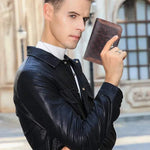 Men's Large Capacity Bifold Short Wallet