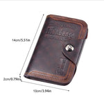 Men's Large Capacity Bifold Short Wallet