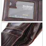 Men's Large Capacity Bifold Short Wallet