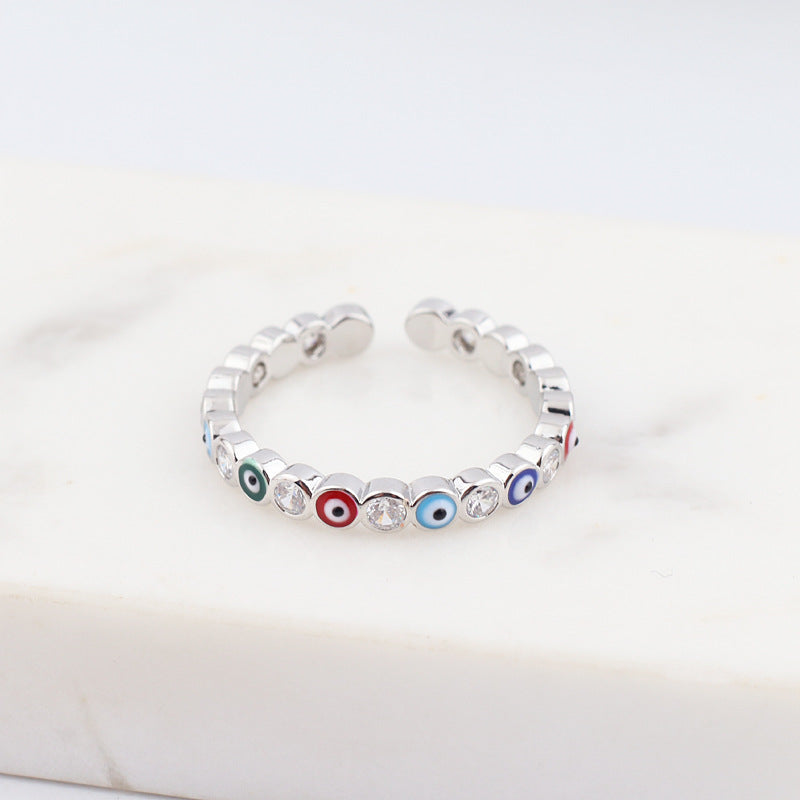 Evil Eye Zircon Rings