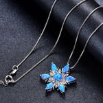 Opal Snowflake Necklace