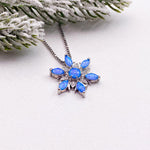 Opal Snowflake Necklace