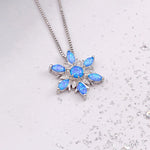 Opal Snowflake Necklace