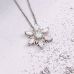Opal Snowflake Necklace