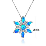 Opal Snowflake Necklace
