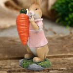 Polyresin Bunny with Carrot Decorations