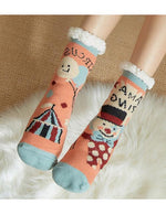 Chunky Printed Christmas Floor Socks