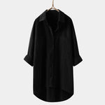 Solid Color Cotton And Linen Shirt