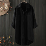 Solid Color Cotton And Linen Shirt